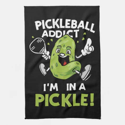 Grappige-Pickleball Theedoek (Verticaal)