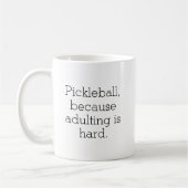 Grappige Pickleball Typografie Eenvoudige minimali Koffiemok (Links)
