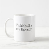 Grappige Pickleball Typografie Eenvoudige minimali Koffiemok (Links)