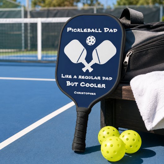 Grappige Pickleball Vader Naam Blauw Paddle