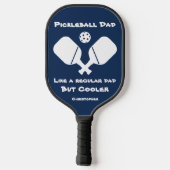 Grappige Pickleball Vader Naam Blauw Paddle (Achterkant)