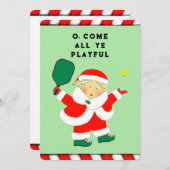 Grappige Pickleball vakantiepassen Feestdagenkaart (Voorkant / Achterkant)