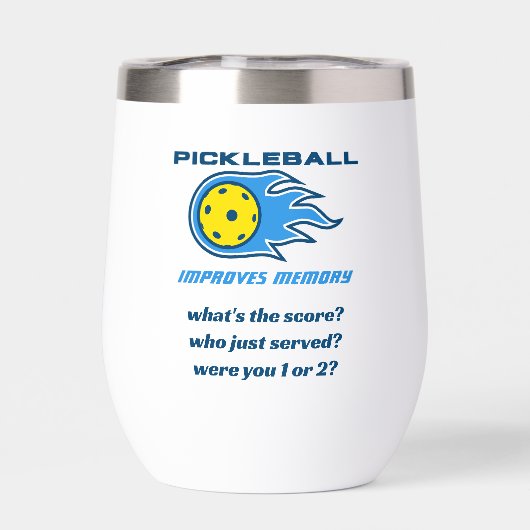 GRAPPIGE Pickleball Verbeterd Geheugen Waterfles (Achterkant)