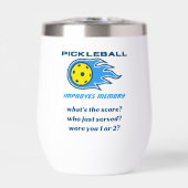 GRAPPIGE Pickleball verbetert geheugen waterfles (Voorkant)