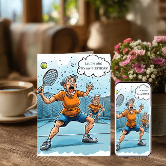 Grappige Pickleball Verjaardag Kaart