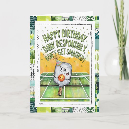 Grappige Pickleball Verjaardagskaart Kaart (Voorkant)