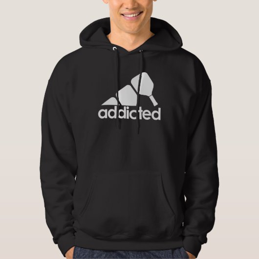 Grappige Pickleball Verslaafde Hoodie (Voorkant)