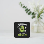 Grappige-Pickleball Vierkante Visitekaartje (Staand voorkant)