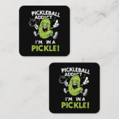 Grappige-Pickleball Vierkante Visitekaartje (Voorkant / Achterkant)