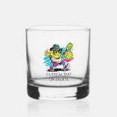 grappige pickleball whisky glas (Voorkant)