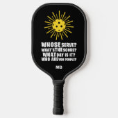 Grappige Pickleball Wiens Service Monogram Initial Paddle (Achterkant)
