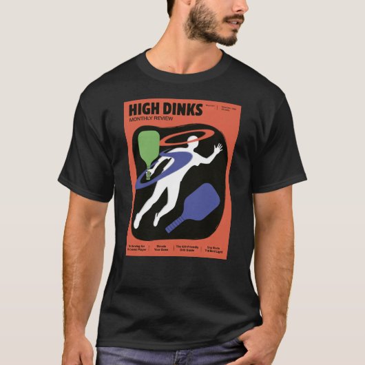 Grappige Pickleball Zen Serveer Kosmische Poster T-shirt (Voorkant)