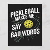 grappige pickleball zorgt ervoor dat ik slechte wo flyer (Achterkant)