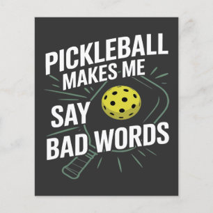 grappige pickleball zorgt ervoor dat ik slechte wo flyer