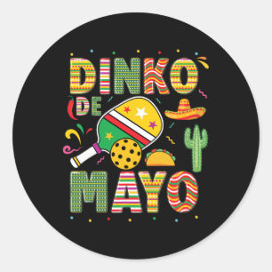Grappige Picklell Dinko De Mayo Cinco De Mayo Pick Ronde Sticker