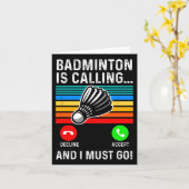 Grappige Picklell Dminton Shuttle Kaart (Gele Bloem)