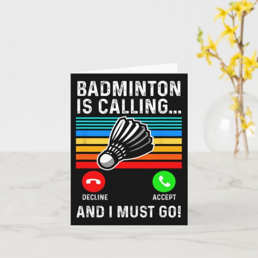 Grappige Picklell Dminton Shuttle Kaart (Gele Bloem)