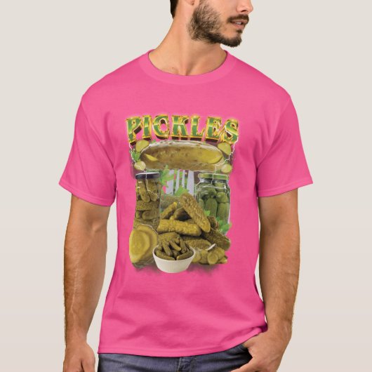Grappige Pickles Bootleg Rap 90s National Pic T-shirt (Voorkant)
