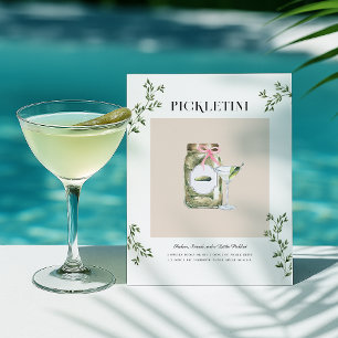 Grappige Pickletini Martini cocktail recept Briefkaart