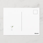 Grappige Pickletini Martini cocktail recept Briefkaart (Achterkant)