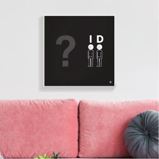Grappige PID-controlekunst op canvas Afdruk