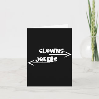 Grappige pijlrichting clowns naar links jokers naa kaart