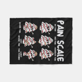 Grappige Pijnschaal Kerstverpleegster Kerstboom Ca Fleece Deken (Voorkant (Horizontaal))