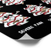 Grappige Pijnschaal Kerstverpleegster Kerstboom Ca Poster (Hoek)