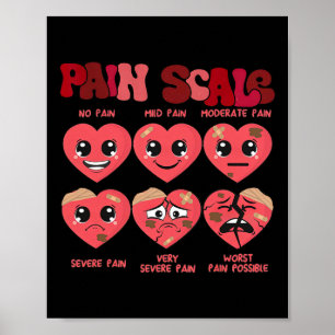 Grappige Pijnschaal Valentijnsdag Verpleegster Pij Poster