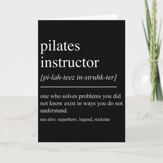 Grappige Pilates-instructeur Definitie Pilates-ler Kaart (Voorkant)