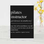 Grappige Pilates-instructeur Definitie Pilates-ler Kaart (Gele Bloem)