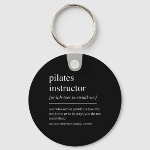 Grappige Pilates-instructeur Definitie Pilates-ler Sleutelhanger