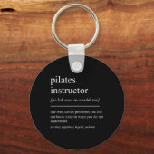 Grappige Pilates-instructeur Definitie Pilates-ler Sleutelhanger (Voorkant)