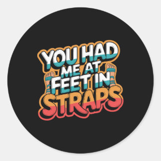 Grappige Pilates-instructeur Je Had Me Bij Voeten  Ronde Sticker