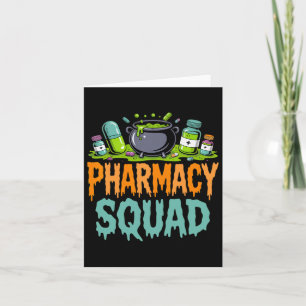 Grappige Pillen Apotheker Apotheek Squad Halloween Kaart