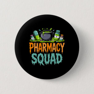 Grappige Pillen Apotheker Apotheek Squad Halloween Ronde Button 5,7 Cm