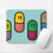 grappige pills mousepad muismat (Met muis)