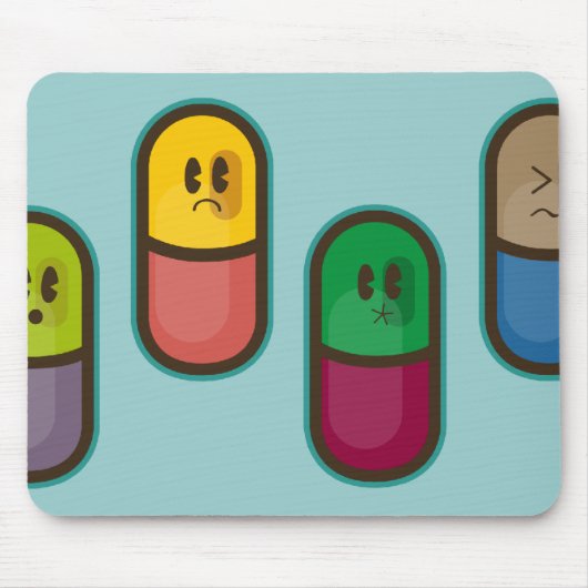 grappige pills mousepad muismat (Voorkant)