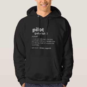 Grappige Piloot Definitie Vliegtuig Jet Luchtvaart Hoodie