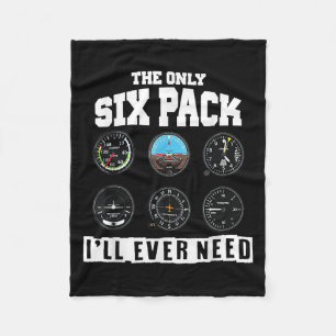 Grappige piloot luchtvaart de enige zes pack ik oo fleece deken