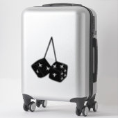 Grappige piloot vliegtuigen pluizige fuzzy dobbels sticker (Koffer)