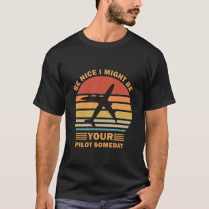 Grappige Piloot & Vliegverkeer Vliegtuig T-shirt