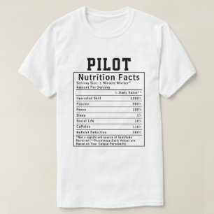 Grappige Piloot Voedingsfeiten Airline Kapitein Ca T-shirt