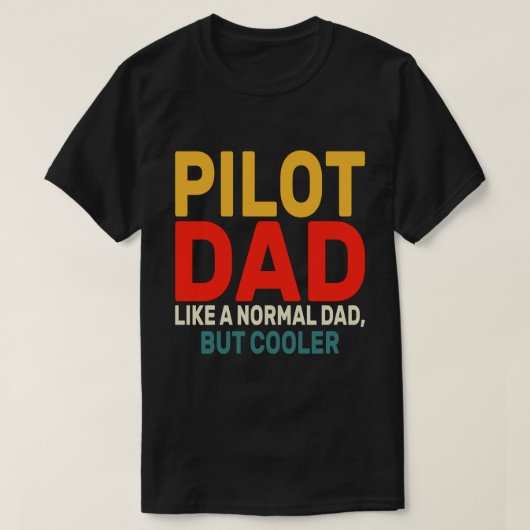 Grappige Pilot Art voor papa Pilot Luchtvaart Vlie T-shirt (Design voorkant)