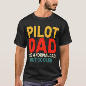 Grappige Pilot Art voor papa Pilot Luchtvaart Vlie T-shirt (Voorkant)
