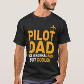 Grappige Pilot Art voor papa Pilot Luchtvaart Vlie T-shirt (Voorkant)