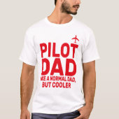 Grappige Pilot Art voor papa Pilot Luchtvaart Vlie T-shirt (Voorkant)