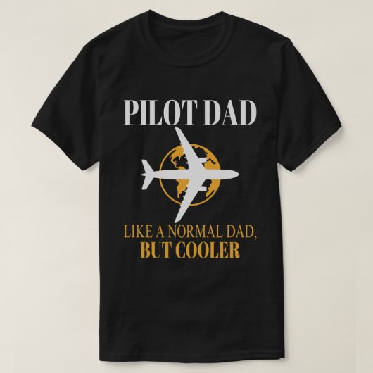 Grappige Pilot Art voor papa Pilot Luchtvaart Vlie T-shirt (Design voorkant)