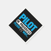 Grappige Pilot in Progress Flight School Student Servet (Hoek)