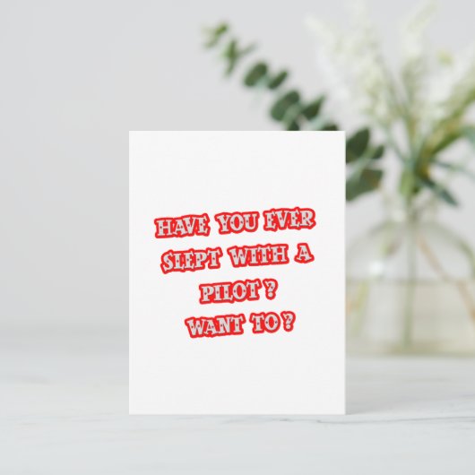 Grappige Pilot Pick-Up Line Briefkaart (Staand voorkant)